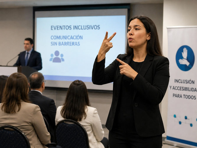 Interprete de lengua de señas para eventos en bogotá