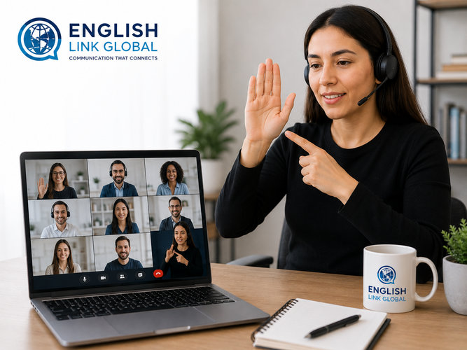 Intérprete de lengua de señas para eventos virtuales